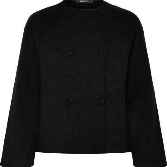 Gina Tricot Knitted Button Cardigan   Black   S