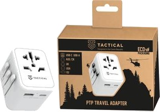 Tactical Ptp Travel 12W Adapter Hvit Tactical Ptp Travel 12W Adapter Hvit
