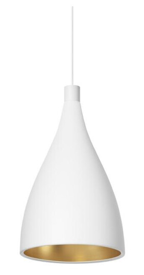 Pablo Swell Single XL Taklampe Smal Hvit/ Messing Pablo Swell Single XL Taklampe Smal Hvit/ Messing