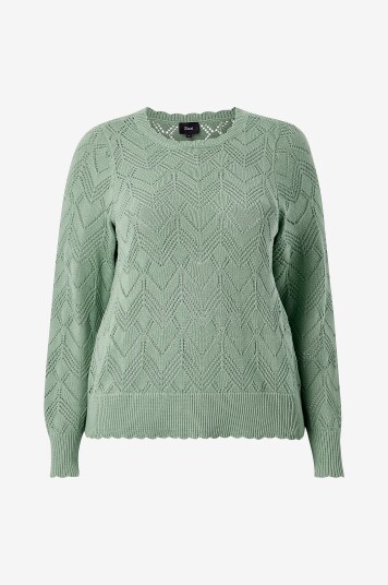 Zizzi Pullover caEmmi Grønn Zizzi Pullover caEmmi Grønn
