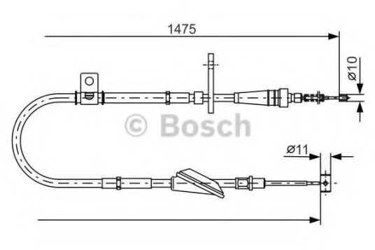 Tautrekk, håndbremse BOSCH 1 987 482 211