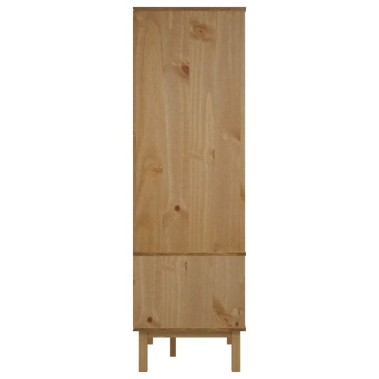 vidaXL Garderobe brun og grå 76,5x53x172 cm heltre furu vidaXL Garderobe brun og grå 76,5x53x172 cm heltre furu