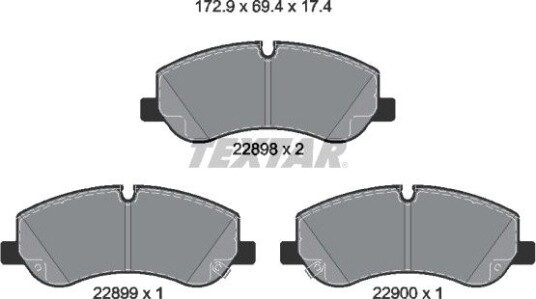 Bremseklosser TEXTAR 2289801