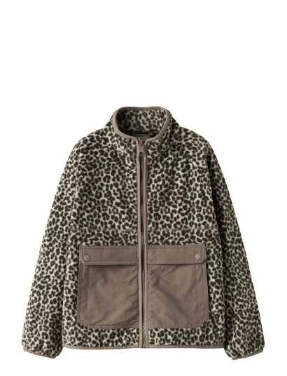Name It Nkfmeeko Fleece Jacket Aop Brown 152