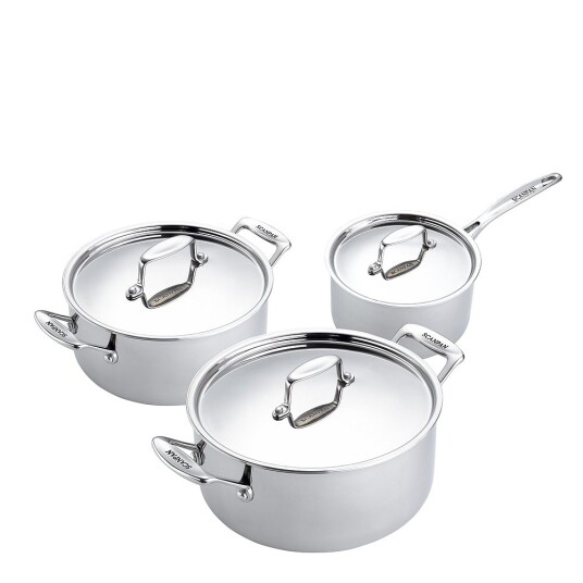 Scanpan  Fusion 5 kasserollesett 3 deler