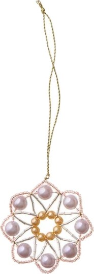 Bungalow Ornament Beaded-Ellis Ø6,5 Lilac