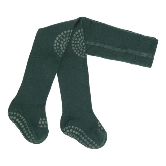 GObabyGO wool crawling tights – forest green 74/80
