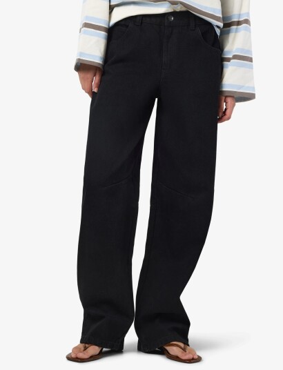 NOISY MAY Nmhazal Hw Barrel Jeans Vi606Bl Noos Black 29 x 30