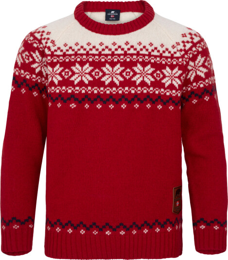 Gridarmor Kids" Snøkrystall Round Neck Ullgenser Scooter/bright White, 158/164