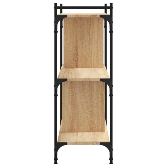 vidaXL Bokhylle 3 etasjer sonoma eik 76x32x88 cm konstruert tre