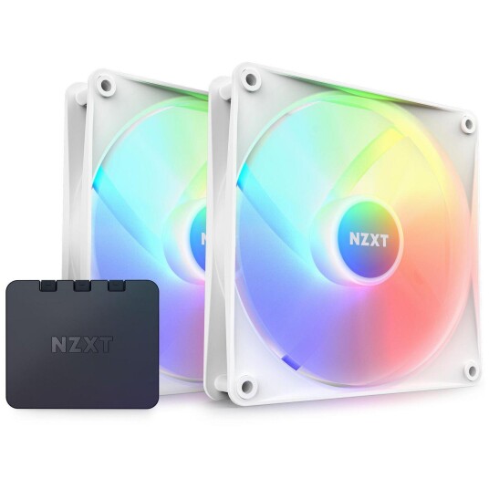 NZXT F140 RGB Core 140mm Kabinettvifter med Kontroller - Hvit (Pakke med 2) NZXT F140 RGB Core 140mm Kabinettvifter med Kontroller - Hvit (Pakke med 2)