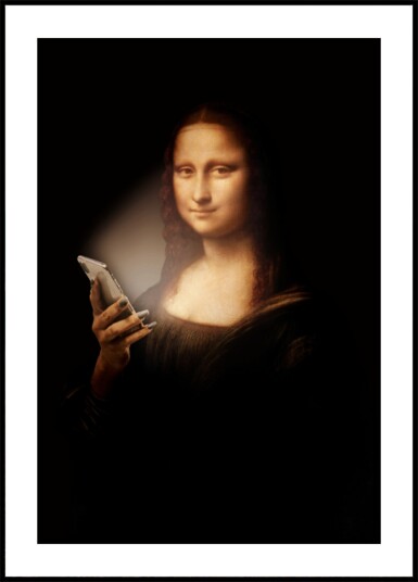 Mona Lisa Smartphone Glow Plakat / 100x150
