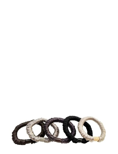 Pipol"s Bazaar Ruffle Satin Elastic Dark Mix 5 Pcs Brown ONE SIZE Pipol"s Bazaar Ruffle Satin Elastic Dark Mix 5 Pcs Brown ONE SIZE