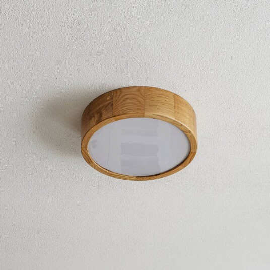 TEMAR LIGHTING Cleo DR275 taklampe IP54 Ø 27,5 cm eiketre E27