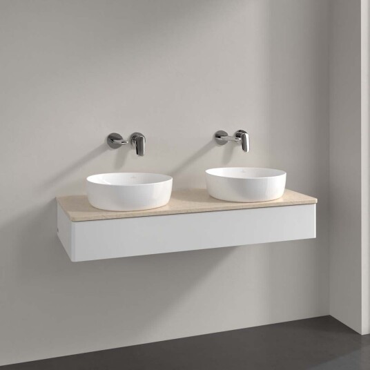 Villeroy & Boch Antao Servantskap med 1 skuff 120x50x19 cm u/lys Hvit Blank/Crème