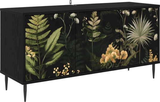 vidaXL TV skap RHENEN 102 x 33 x 51 cm Svart eik Konstruert tre vidaXL TV skap RHENEN 102 x 33 x 51 cm Svart eik Konstruert tre