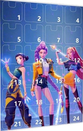 Kpop Demon Hunters Adventskalender Julekalender 2026 24 dagers nedtellingskalender blind boks Nøkkelring akryl anheng Perfekt julegave