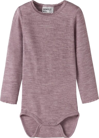 Name It Nmfwang Wool Needle Ls Body Solid Pink 104