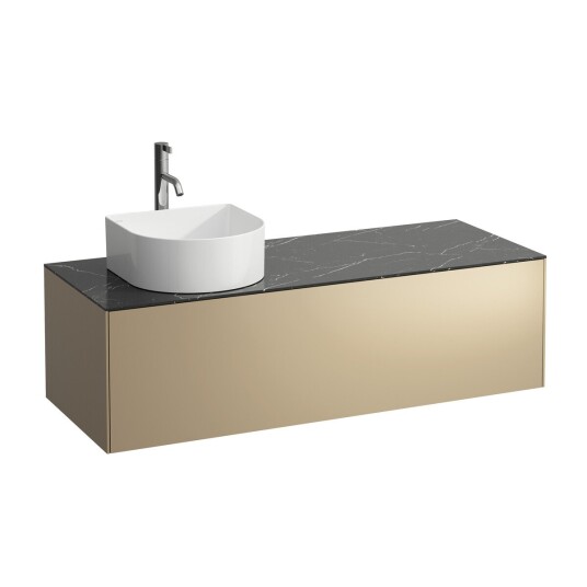 Laufen Sonar Servantskap med 1 skuff 1175x455 mm m/topp Gull/Nero Marquina