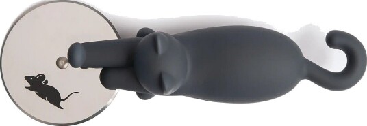 OTOTO Pizza Cutter - Kitty-Cut - BLACK - H6.5 cm