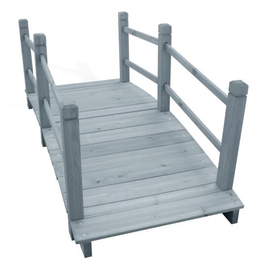 vidaXL Hagebro grå 140x60x56 cm heltre gran vidaXL Hagebro grå 140x60x56 cm heltre gran