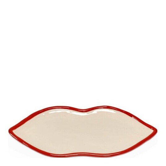 Serax - Les Objets Mouleversants serveringsfat Lips L 25,5x12,5x1,5 cm rød