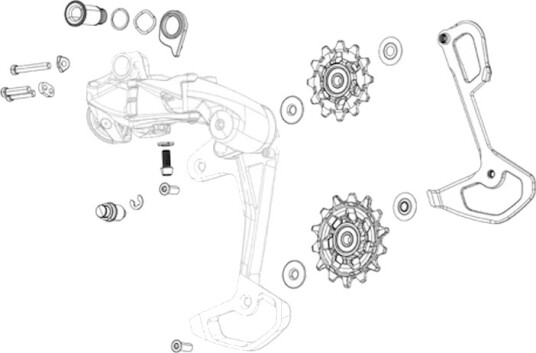 SRAM Eagle AXS dekselsett til bakgir