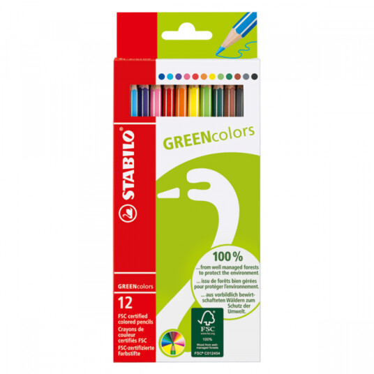 Stabilo GreenColors Fargeblyanter 12-pakning