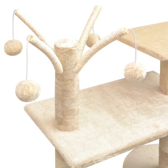 Kloretre Med Sisal Klorestang 125 cm Beige Kloretre Med Sisal Klorestang 125 cm Beige