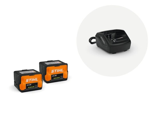 Stihl Startpakke 2 x AK 20 + AL 101 Batteri og lader Stihl Startpakke 2 x AK 20 + AL 101 Batteri og lader