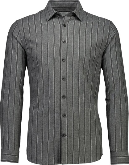 Lindbergh Brushed Striped Shirt L/S Grey S