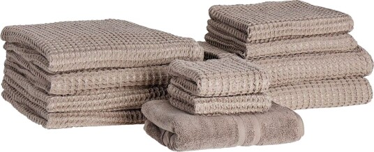 Håndkle Areora sett med 11 Taupe Taupe