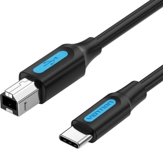 Usb-C Til Usb 2.0B Kabel 2 M Svart Cqubh Vention