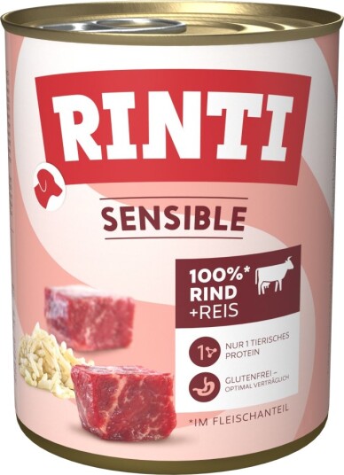Rinti Våtfôr Sensible & Ris Okse 6 X 800 G Rinti Våtfôr Sensible & Ris Okse 6 X 800 G