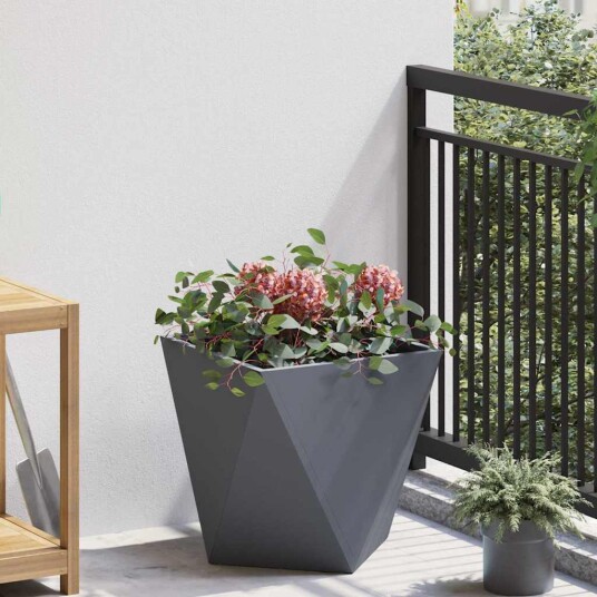 vidaXL Plantekassed Antrasitt 40 x 40 x 40 cm Stål vidaXL Plantekassed Antrasitt 40 x 40 x 40 cm Stål