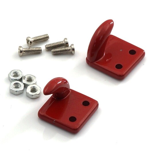 Yeah Racing Bolt-on Hooks Red