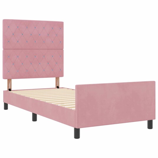 Sengramme Rosa 90x190 cm Fløyel