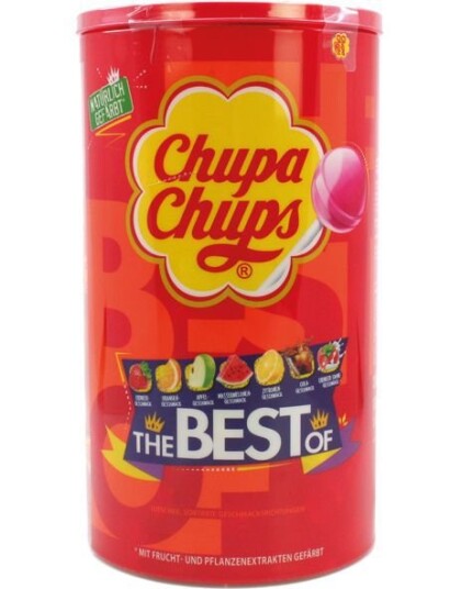 100 stk Chupa Chups The Best of Stor Boks med Kjærligheter 1200 gram