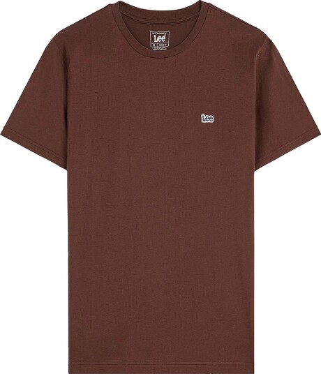 Lee T skjorte Ss Patch Logo Tee Shaved Chocolate Brun
