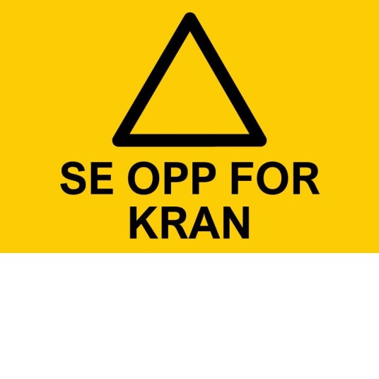 Se Opp For Kran 30x20 cm PVC