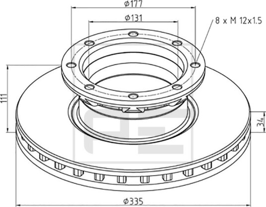 PETERS ENNEPETAL 016.663 00A Bremseskive