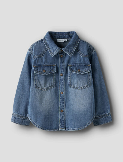 Name It Nmmblue Oz Dnm Ls Shirt 6677 Oz B Blue 86