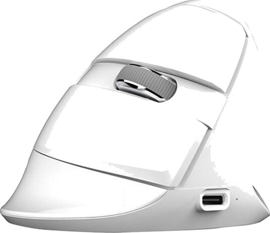Delux M618 Mini Ergonomisk Vertikal RGB Mus 2400 DPI Hvit