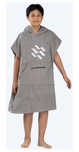Watery badeponcho for junior 6-14 år - Bomull - Grå Watery badeponcho for junior 6-14 år - Bomull - Grå