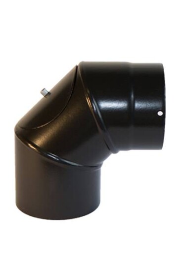 Ø150mm Røykrør 90 grader m/ luke tredelt Ø150mm Røykrør 90 grader m/ luke tredelt