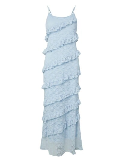 YAS Yasbee Strap Ankle Lace Dress   Ex   Blue   XL