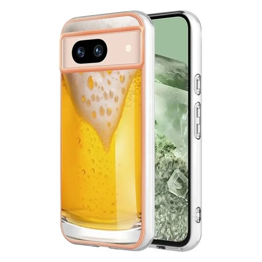 INCOVER Google Pixel 8a Fleksibelt Plastdeksel med Motiv - Øl