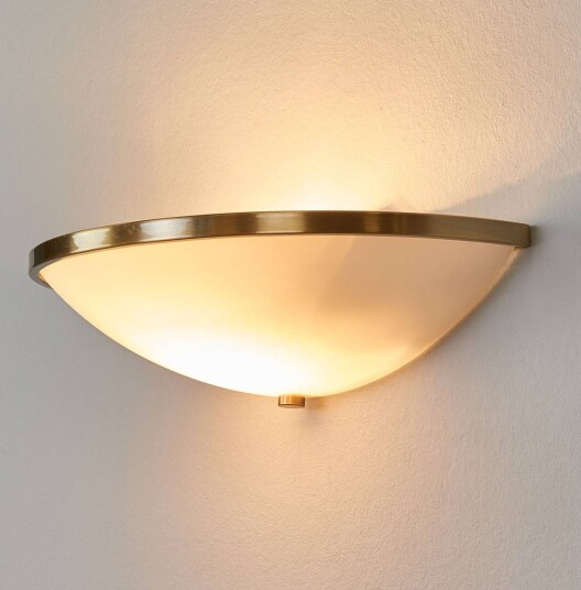 Orion Vegglampe TALYA, dimbar, Hvit / opal, Stue / spisestue, Metall, Antikk