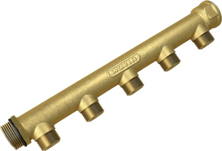 Wavin Fordelerrør 3/4" med Fast Muffe og 5 Avgreninger 1/2"