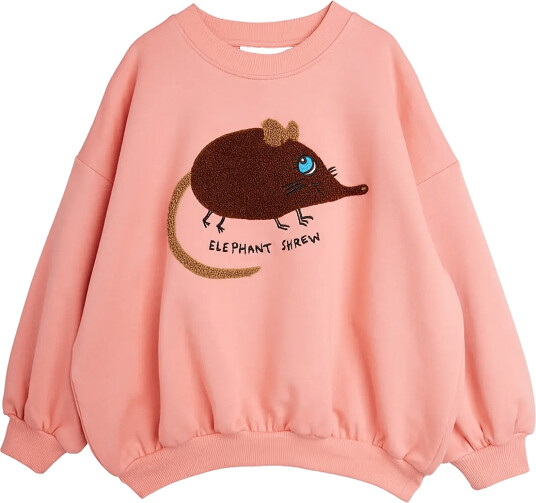 Mini Rodini Elephant Shrew Chenille Sweatshirt Pink 104/110
